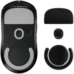 kwmobile Mouse Feet Replacement Compatible with Logitech G PRO X Superlight 2 Computer Mouse Skates Sticker - Black