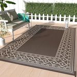 GENIMO Outdoor Rug for Patio, Reversible Plastic Waterproof RV Rugs, Clearance Large Mat, Porch, Camping, Picnic, Deck, Camper, Balcony