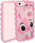 Compatible with iPhone 5S 5C 5 Case, Cute Cartoon Unique Soft Silicone Animal Anime Character Shockproof Anti-Bump Protector Boys Kids Girls Gifts Cover Skin Shell for iPhone 5S/5/5C/S/SE 1ST