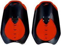 Speedo Unisex Fastskin Hand Paddles | Swim Training, Black/Siren Red, One Size