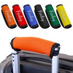 Personalised Luggage Handle Wrap with Name Embroidery, 1 Pack Custom Luggage Tags, Comfort Soft Travel Luggage Handle Covers for Suitcase, Customized Suitcase Handle Wraps Identifier Bag Handles Wrap