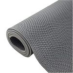 foriy PVC Drainage Floor Mat, 3x10 Ft Non-Slip Drainage Mat, 0.22'' Thick Commercial Wet Area PVC Mat, Heavy Duty Commercial Non-Slip Mat for Indoor Outdoor Kitchen Bar Pools Bathroom, Dark Grey