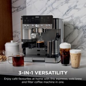 Ninja Luxe 3-in-1 Coffee Machine – Silver Multi-Brew System