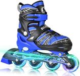 SULIFEEL Inline Skates with Blades for Kids Boys Youth Ages 6-12 8-12 5-8 with Light up Wheels 4 Sizes Adjustable Roller Skates for Beginners Indoor Outdoor Sports