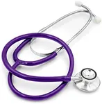MABIS Stethoscope, Adult Dual Head to Listen to Sounds from Large Organs or Specific Areas of The Body with Large Diaphragm for High or Low Frequencies, 22 Inch Y Tubing, Purple (Pack of 100)