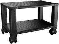 Home-Complete Printer Stand-2-Tier Under Desk Table for Fax, Scanner, Printer, Office Supplies-Compact and Mobile with Wheels for Portable Storage