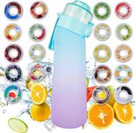 Air Scent Water Bottle Flavor Pods 650ML Fruit Fragrance Scented Water Cup BPA Free 0% Sugar For Fitness And Outdoor (Gradient Blue Bottle+9 pods in random flavors)