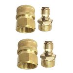 Aimex QC Adapter Fittings for Pressure Washer and Hose Pipe M22 x 15 (2 Male & 2 Female)