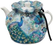 ZUXONGSY Peacock Tea Cozy for Teapot Insulated Lotus Tea Cosy for Teapot for Women Tea Pot Cover Home Kitchen Decorative Teapot Dust Protector