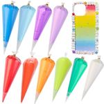 ASTRYAS 10 PCS 100g Decoden Kit Rainbow Theme Fake Cream Glue Simulation Frosting Whipped Cream with Decorating Tips Charms for Phone Case DIY Cupcakes