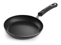 KICHLY Aluminum Non-Stick Induction Frying Pan 24cm with Heat-Resistant Riveted Handle, Anti-Scratch Egg and Omelette Pan, Suitable for Electric, Gas and Induction Hobs (Grey - Black)