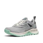 KEEN Women's Hightrail Low Height Durable Lightweight Breathable Leather Waterproof Hiking Shoes, Alloy/Lichen, 7.5