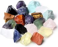 MAIBAOTA Natural Chakra Raw Crystals Bulk Healing Crystal Stones 1" Raw Rough Gemstones Rocks for Tumbling Polishing Cutting Reiki Witch Quartz Crystals