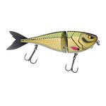 Berkley Zilla Jointed Glider, Fishing Hook, Hard Lures, Slow Sinking Glide Bait with Fusion 19 Treble Hooks, extreme Loud Rattle, Lead Free PredatorFishing, Pike, Unisex, Ayu Green, 44g | 135mm