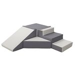 Step & Slide Grey / White Soft Play Kingdom Foam Set