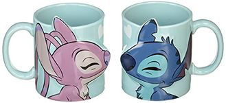 Disney Stitch SAN3390 Mug, Pair, 10.1 fl oz (300 ml)