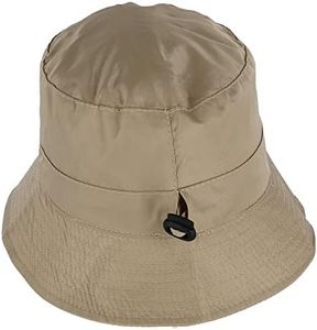 Waterproof Packable Rain Hat with Zippered Closure, Khaki