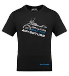 FastB Himalayan New Built for Adventure Half Sleeve Tshirt (Large) Black