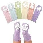 Anole Newborn & Infant Baby Socks - 6 Pairs - Knee High Girls Cable Knit Stockings (Pastels, 3-6 Months)