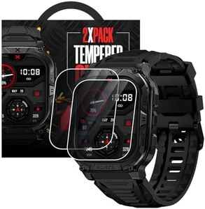 CARBINOX Tempered Glass Screen Protector Compatible Smartwatches - High Transparency, Anti Scratch, High Sensitivity, Bubble Free (2 Pack) Blaze S