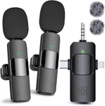 Mini Mic Pro 3 in 1 Wireless Lavalier Microphones for iPhone, iPad, Android, Camera, USB-C Microphone, 7-Hour Battery, Mini Microphone with Noise Reduction for Video Recording, Vlog, YouTube, TikTok