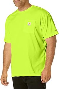 Carhartt Men's High-Visibility Force Relaxed Fit Lightweight Color Enhanced Short-Sleeve Pocket T-Shirt , Brite Lime, Large