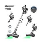 Ultenic U12 Vesla Powerful Cordless Vacuum Cleaner with 45000Pa, [Upgraded Anti Hair Wrap] Deep Cleaning, Allergy Friendly, Tangle-Free Brush, LED Display, Hoover for All Hard Floors Carpet Pet Hair