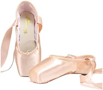 Nexete Professional Vanassa Ballet Dancing Pointe Shoes for Girl & Women (EU 39/Big Kid 6/Women 8) Pink