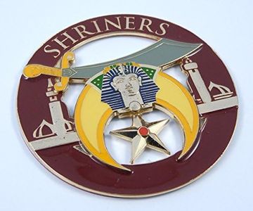 Shriners Masons Masonic 3" Metal car Emblem 3D Decal MAS11