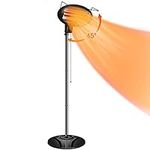 TRUSTECH Patio Heater - Outdoor Heater with 3 Ajustable Heating Modes of 500/1000/1500W, 3s Rapid Heating & Waterproof IP34 Outdoor Patio Heater with Tip-Over Protection, Balcony, Backyard, Garage use