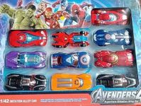 EUPHORIA Rk Toys - Toys Club 10 Piece of Alloy Metal Avenger Cars, Mini Fun Racing Cars for Kids Play Set, Die-Cast Car Set Avenger 10 pc - Multicolor