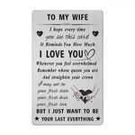 Gezxin Wife Card- Happy Birthday Wife Card from Husband Romantic- To My Future Wife Wedding Day Anniversary Card Gifts Ideas- Love You Wife Christmas Valentines Mother's Day Xmas Presents