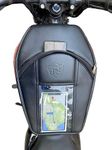 UNIWARE® RE Hunter 350 Leather Scratch Proof | Mobile Touch Pocket and Map View Tank Cover/Tank Bag (Black)