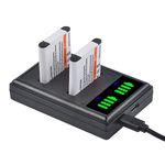 PowerTrust Li-50B Li50B D-Li92 Battery + Charger with Type-C Port for Olympus SP 810 800UZ u6010 u6020 u9010 SZ14 SZ16 D755 u1010 SZ30 SZ20 and for Pentax XZ-1 SP-800UZ DLi92