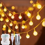 Fairy Lights Indoor 42FT/13m 100 Leds Fairy Lights Outdoor Battery, Usb Fairy Lights For Balcony Party Lighting Room Garden Wedding Party Tent Lighting Tent Camping Pavilion Christmas Tree, Warm White