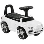 AIYAPLAY Bentley Bentayga Licensed Ride on Car, Foot to Floor Sliding Car Push Along Car with Under Seat Storage, Music Horn, for Toddler from 18 to 36 Months - White