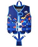 Gogokids Toddler Swim Vest, Kids Float Jacket with Dual Adjustable Strap, Child Swimming Pool Vest for 2-8 Years Swimming Learning