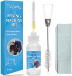 Sewing Machine Oil with Needle Tip and Double Head Brush, Fine Light Machine Oil, Universal Clear Lubricanting Oil for Most Light Machine, 1FL.OZ.