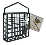 Green Jem Plastic Dual Suet/Scraps Wild Bird Feeder, Easy to Fill and Clean, Attracts Many Species of Garden Birds.