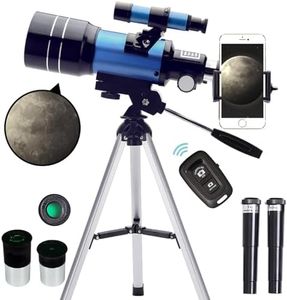 ToyerBee Telescope for Adults & Kids, 70mm Aperture (15X-150X) Portable Refractor Telescopes for Astronomy Beginners, 300mm Professional Travel Telescope with A Phone Adapter& A Wireless Remote