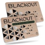 AKIELO Blackout RFID Blocking Card (2 Pack) – Eco Friendly Wooden Anti Theft Credit Card Protector – Ultimate Bank Card Blocker for Contactless Cards and Wallet Protection (Wood Edition - 2 Pack)