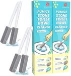 Simple Life Pumice Stone Toilet Bowl Cleaner | Toilet Pumice Stone with Extra Long Handle | Scouring Stick for Toilet Cleaning, Stain Removal on Toilets, Grills, Tiles, Grout & Pools (4 Pack)