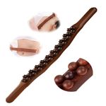 Wooden Therapy Massage Sticks Tools Anti Cellulite Massage Tool Wooden Gua Sha Tools Manual Back Massage Bar Therapy Scraping Lymphatic Drainage, Body Massager Sculpting Guasha Tools for Neck Shoulder Back abdomen Leg Pain Relief