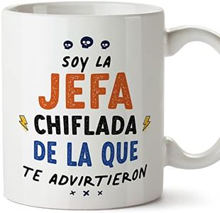 MUGFFINS Tazas para JEFA mujer - En Español - Todos te advirtieron - 11 oz / 330 ml - Regalo original y divertido