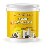 GRANOTONE Smart High SRI Roof Paint, Advanced High-SRI Reflective Coating, High Albedo & Crack-Bridging Properties, Energy-Efficient Durable, Versatile for Roofs, Walls & Pavements (5 KG, White)