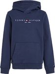 Tommy Hilfiger Kids Unisex Essential Hoodie, Blue (Twilight Navy), 12 Years