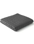 YnM Exclusive Cooling Weighted Blanket, Smallest Compartments, Bed Blanket for One Person of 140lbs, Ideal for Twin/Full Bed (48x72 Inches, 15 Pounds, Dark Grey) …