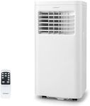 COSTWAY Portable Air Conditioner, 8000 BTU AC Unit with Built-in Dehumidifier, Fan Mode, Sleep Mode, 24H Timer, Remote Control, Window Installation Kit & Remote Control, Cools up to 250 Sq. Ft