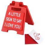 I Love You Valentines Day Cute Gifts for Girlfriend Boyfriend Love Themed Mini Sign Ornaments Romantic Love Language A Little Sign To Say I Love You Sign Plaque for Home Desk Decoration