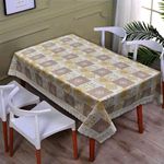 CASA-NEST Imported Yellow Brown Tree Design Exclusive PVC 6-8 Seater Table Cover, Size 60x90 (inch). new003 (d11)